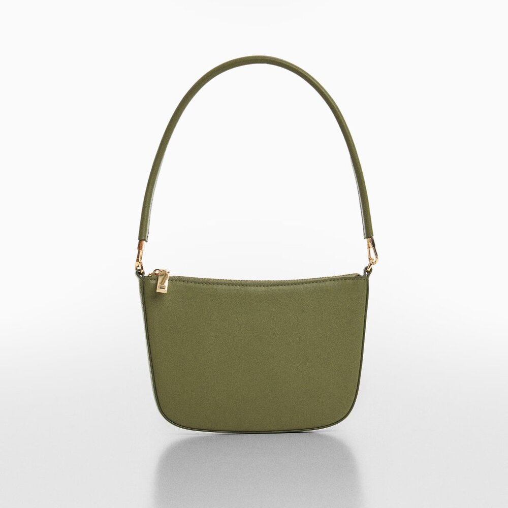 Mango Khaki Shoulder Bag with Detachable Handle/NWT